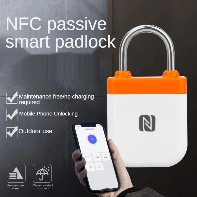 Smart NFC Padlock Without Power Mobile Phone Unlocking IPX5 Gym Dormitory Hotel Outdoor Luggage and Lockers To Lock Tag best keyless door locks