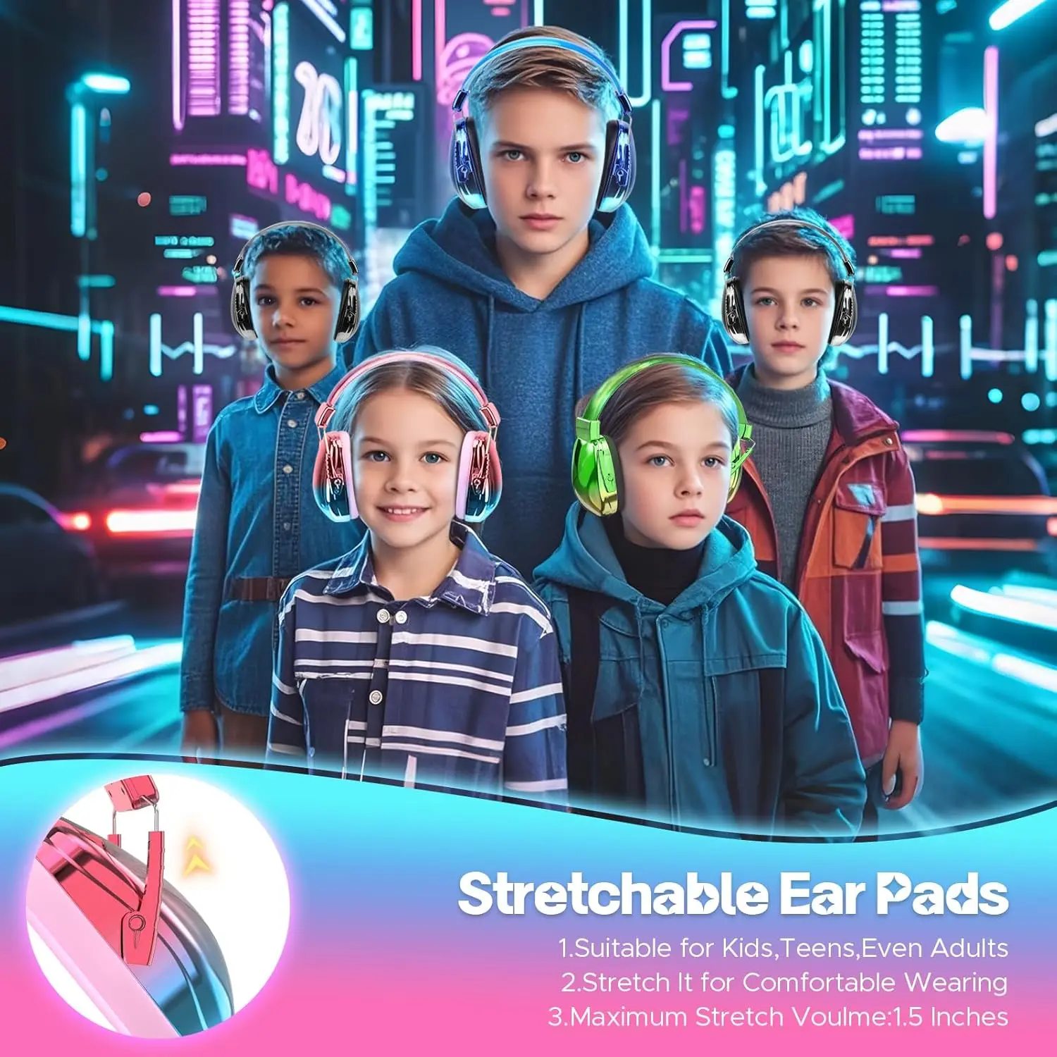 Cool Kids Noise Reduction Ear Muffs - Premium Hearing Protection