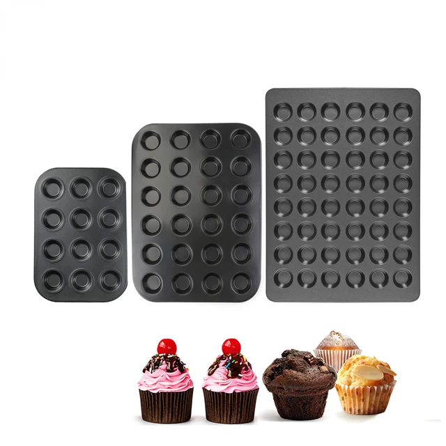12/24/48 Cup Mini Cupcake Pan/Mold Non-Stick Mini Muffin Pan Carbon Steel  Small Muffin Tin Small Cupcake Tray For Baking 823 - AliExpress