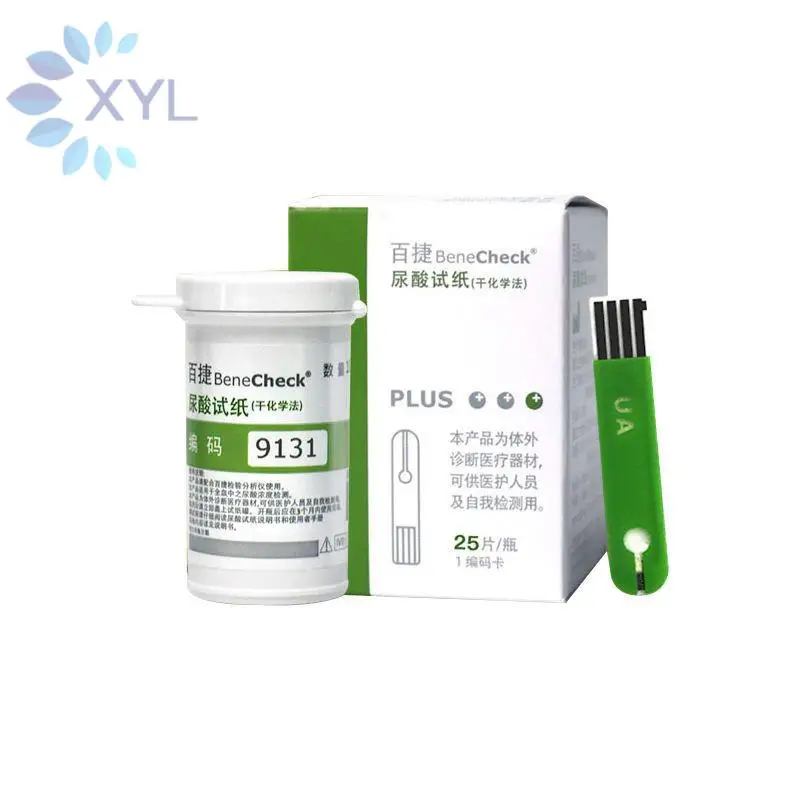 Bene Chek Uric Acid Test Anaemia Monitor With 10/25 Tablets Test Strips uric acid test strips