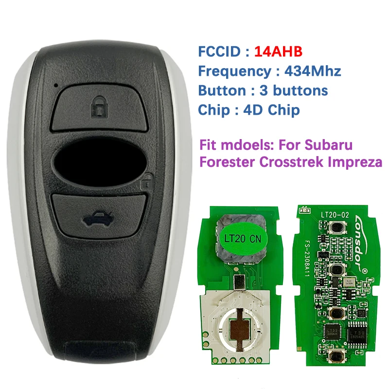 

CN034009 Aftermarket Key For Subaru BRZ L-egacy Impreza-XV Forester 2014-2015 Smart Remote 4D Chip 312/434mhz 281451-5801 14AHB