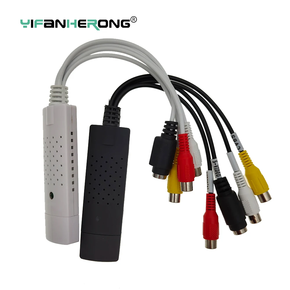 Usb2.0 áudio vídeo placa de captura tv sintonizador vhs para dvd vídeo