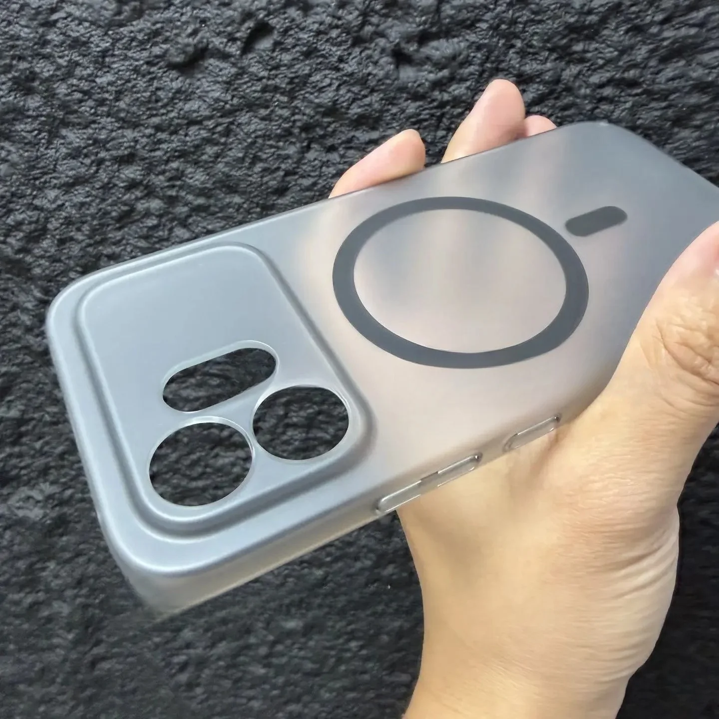 Ultra Thin Magnetic Transparent Drop-Proof TPU Case - Skin-Friendly Frosted Cover
