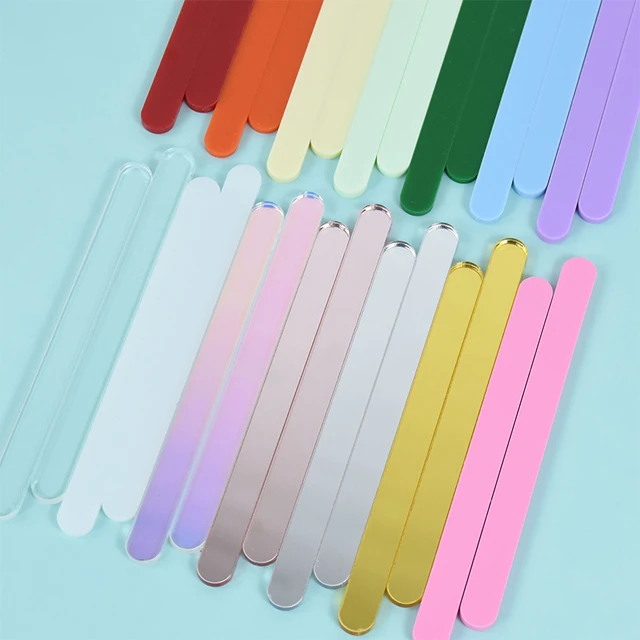 Acrylic Cakesicle Sticks 10Pcs Clear Sequins Reusable Popsicle Sticks Ice  Cream Sticks For Ice Pop Candy Ice Creamsicle - AliExpress