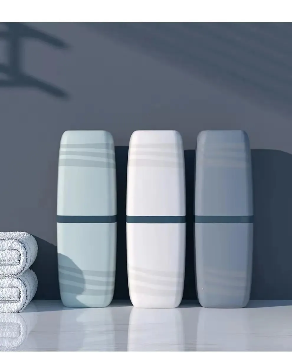 Portable Travel Wash Cup Set For Toothbrush And Toothpaste Storage_voghion.com