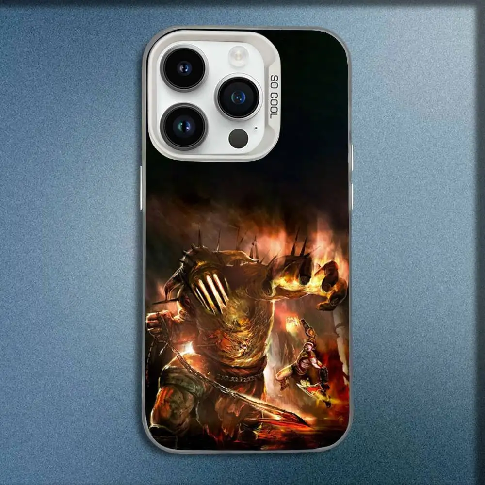 White Candy Matte Shockproof Phone Case - G-God of War K-Kratos Design