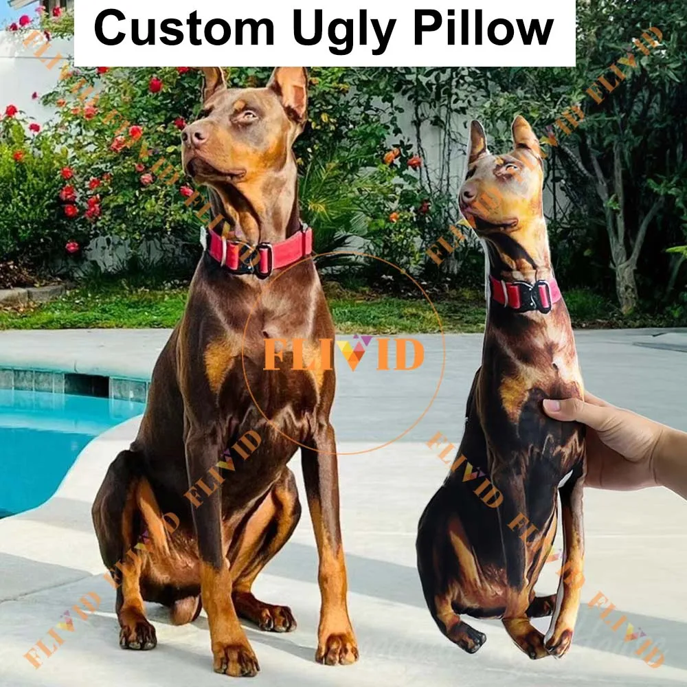 Custom 3D Ugly Cat Pillow Funny Birthday Gift Animals Dog Pillows From Photo Pillow Pet Memorial Gift Personalized Dog Cat Gift 4