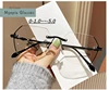 Irregular Polygon Rimless Myopia Glasses for Women Men Blue Light Filter Finished Prescription Eyewear Nearsighted Glasses -1.0 2