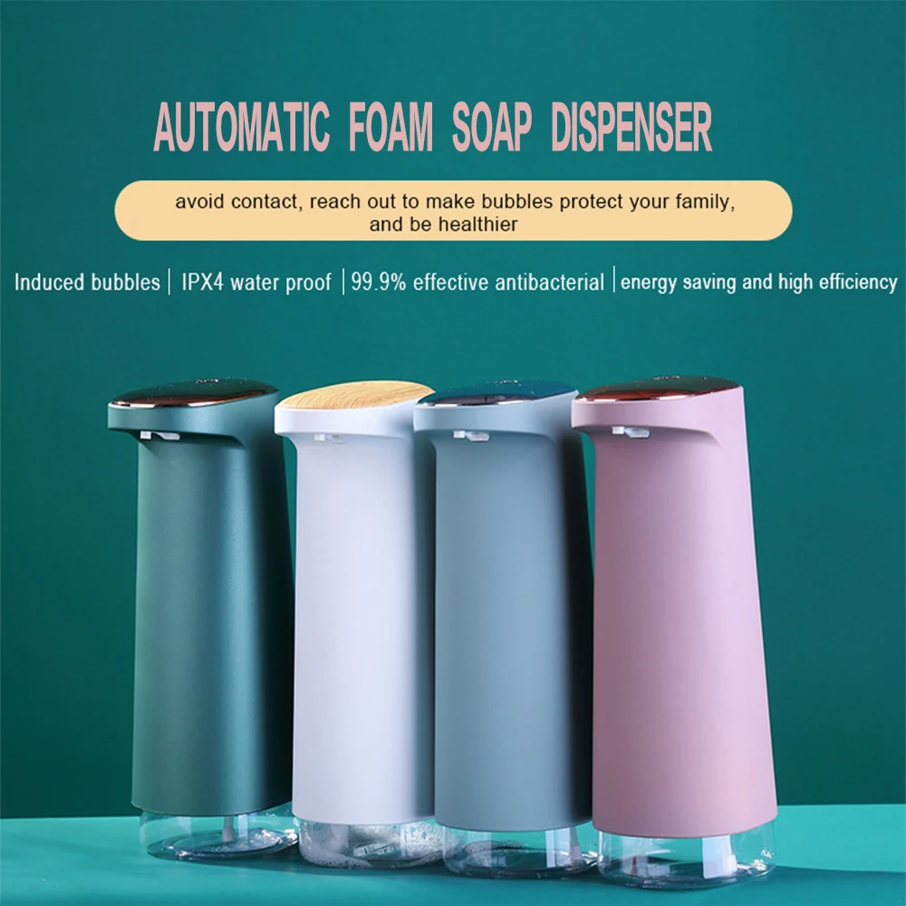 Automatic Soap Dispenser USB Rechargeable Foaming Touchless Hand Free Portable Foam Liquid soap dispenser for Bathroom KitchenAu automatic soap dispenser touchless foaming 380ml usb rechargeable electric 4 level adjustable foam soap dispenser