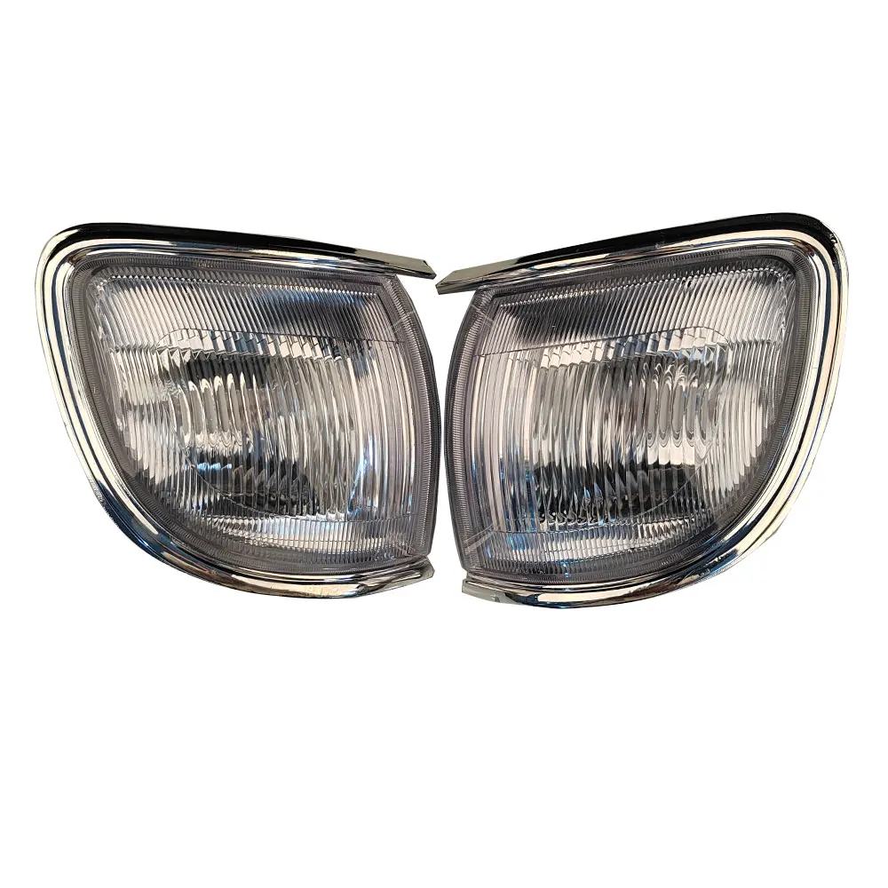 A Pair Front Turn Signal White Crystal Corner Lamp For