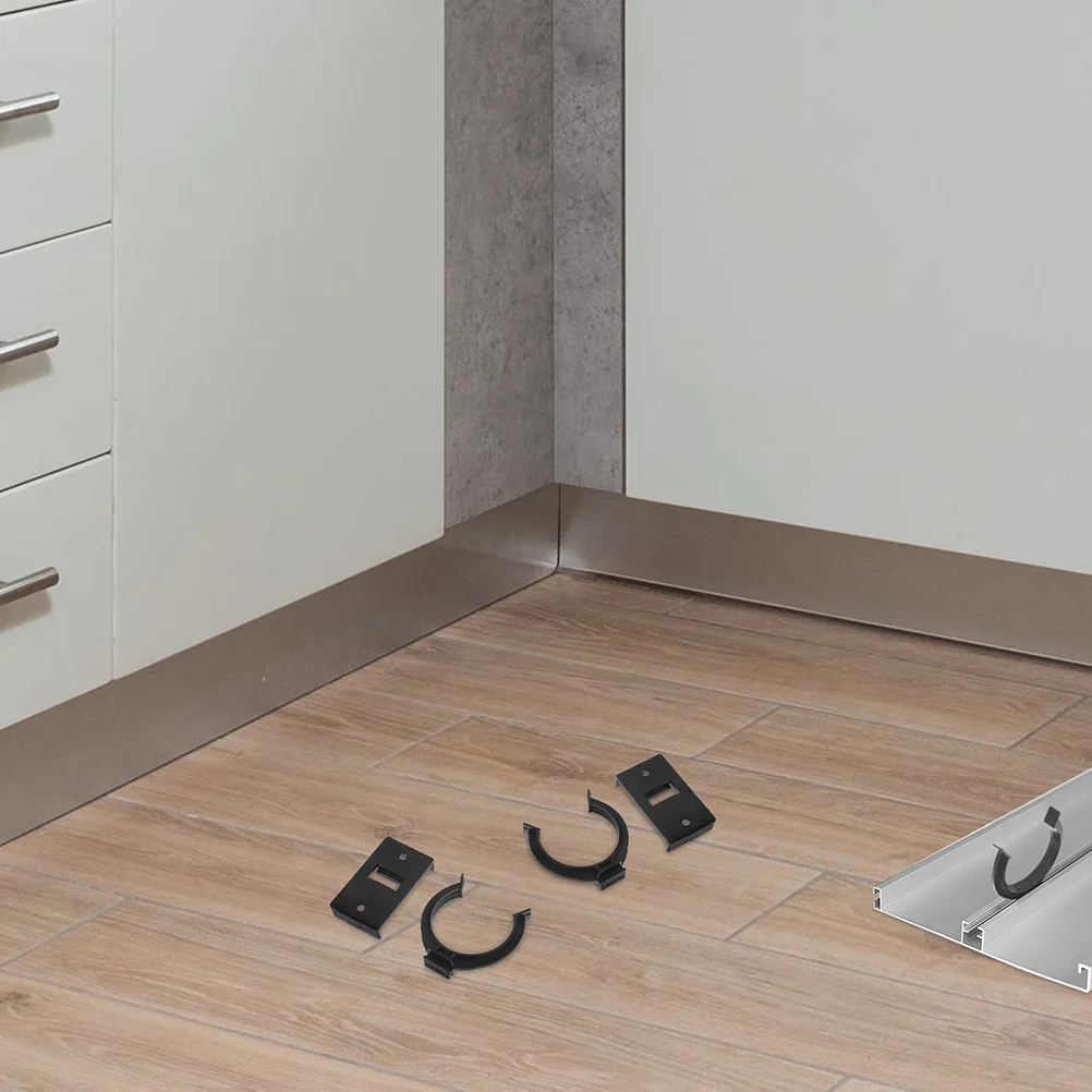 Cabinet Kick Buckle Furniture Leg Plinth Clips Foot Kitchen Board Cupboards Clamps Plastic Kickboard Cabinets Legs Tool 12 Sets