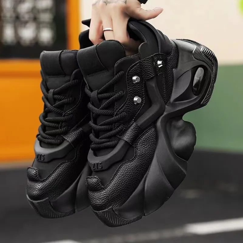 Men's Thick Bottom Casual Designer Chunky Sneakers High Top Men