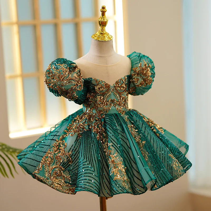 green emerald velvet dress Amazon.com: LRFDRESS Green Summer Emerald Flower Girl Dress with Gold lace  Appliques Party Kids Prom Dress for Wedding: Clothing, Shoes & Jewelry