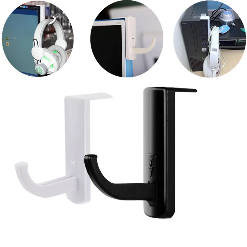 1/5pcs Earphone Hook Headset Stand Computer Monitor Shelf Office