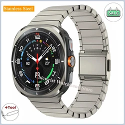 Luxury Stainless Steel and Titanium Magnetic Loop Wristband - Galaxy Watch Ultra (Titanium Color -Meta)