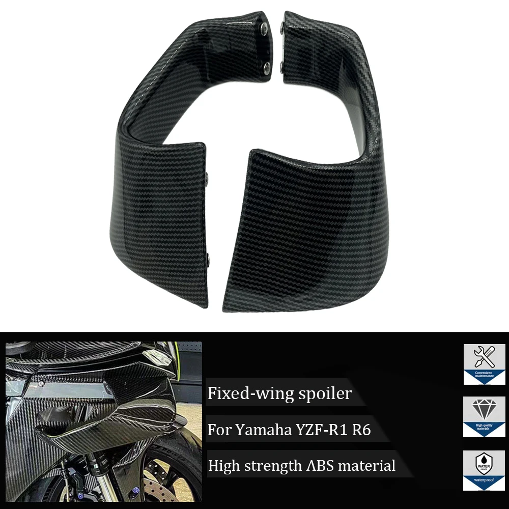 

Suitable for Yamaha YZF-R1 R1m 2015-2021 YZF-R6 2017-2022 Motorcycle Parts Side Wing, Small Wing, Fixed Wind Wing Spoiler