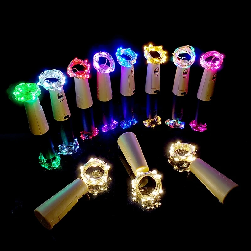 10 PCS Battery powered wine bottle lights led fairy lights decorative lights Wine cork bottle light 30LED Fairy light bar birthday party bottle stopper bar