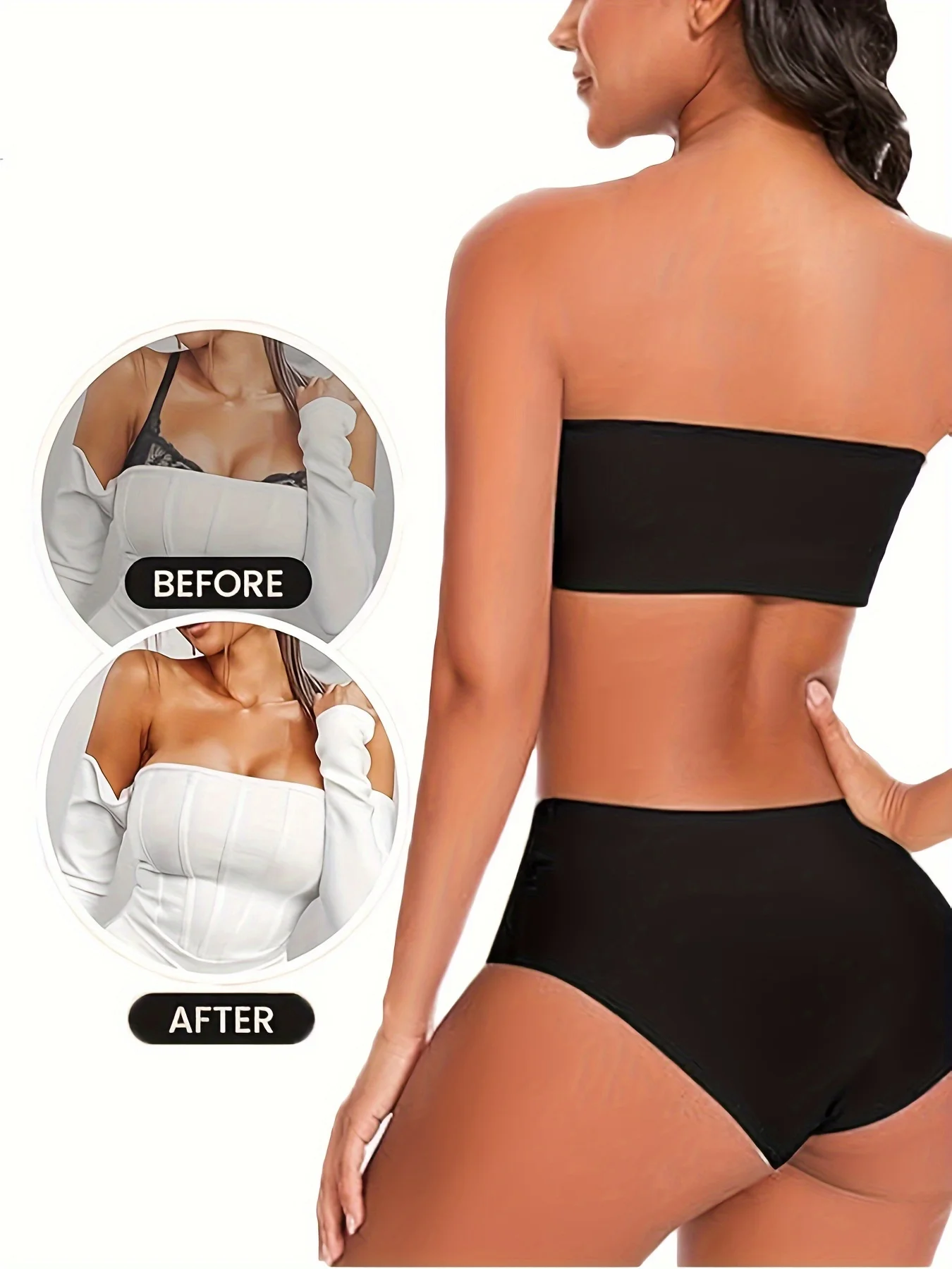 Women's Seamless strapless Bra-Invisible design High support seamless style front buckle non-slip grip solid color women lingerie bra