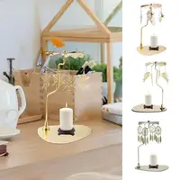 Rotating Candle Holder Tray Thermal Spinning Candlestick stand Triangle Revolving Lantern Dream Wedding Festival Decoration  3