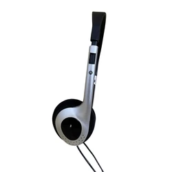 Retro Style Wired Headphones - Portable Music Accessory & Fashionable Sports Photo Prop (Silver)