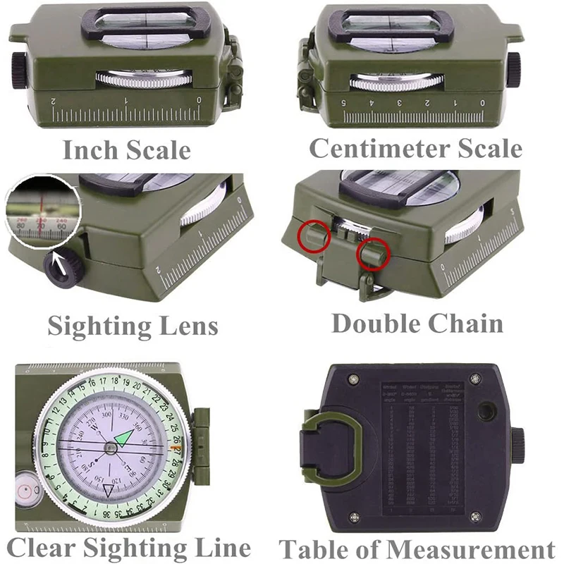 Military Waterproof Metal Compass 4