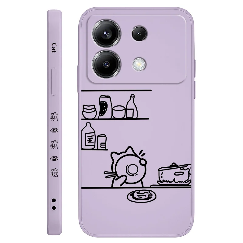 Cooking Cat Themed Silicone Phone Case - Charming & Durable Cover