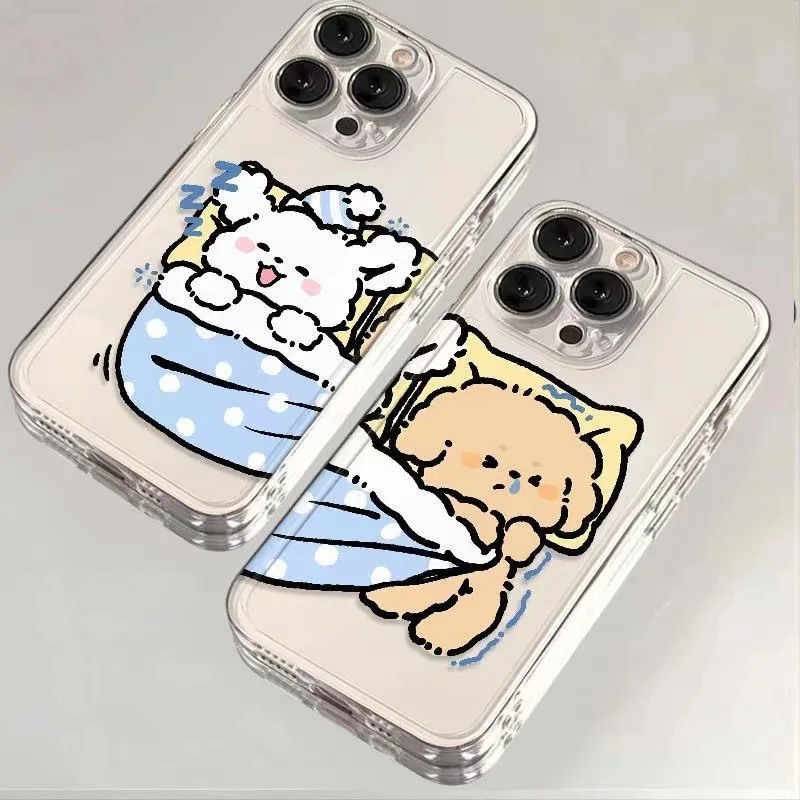 Korean Maltese Phone Case For Lovers Couples for Samsung Galaxy S24 S23 S22 S21 Plus Ultra FE A73 A72 A71 A52 A51 A32 Funda Case