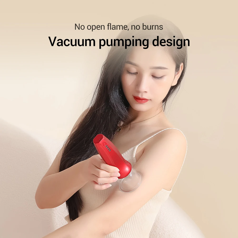 Description Picture 3 of item4 Modes Electric Cupping Intelligent Scraping Device Household Wireless Cupping Dredge Meridians Whole Body with 6pcs Jars