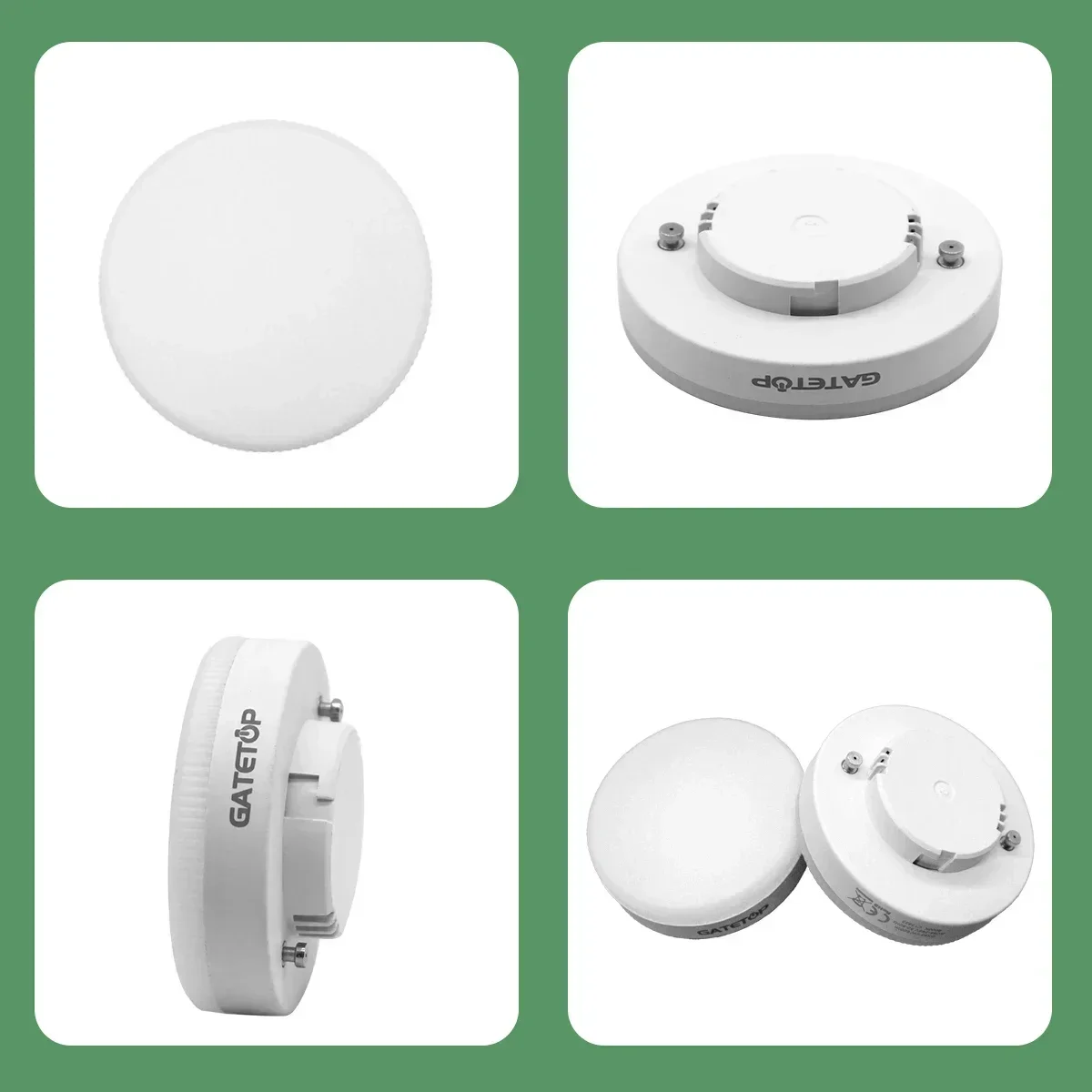 LED Spotlight 2PCS GX53 LED Bulb AC85-265V 100lm/W 120degree High Power Day Light Source