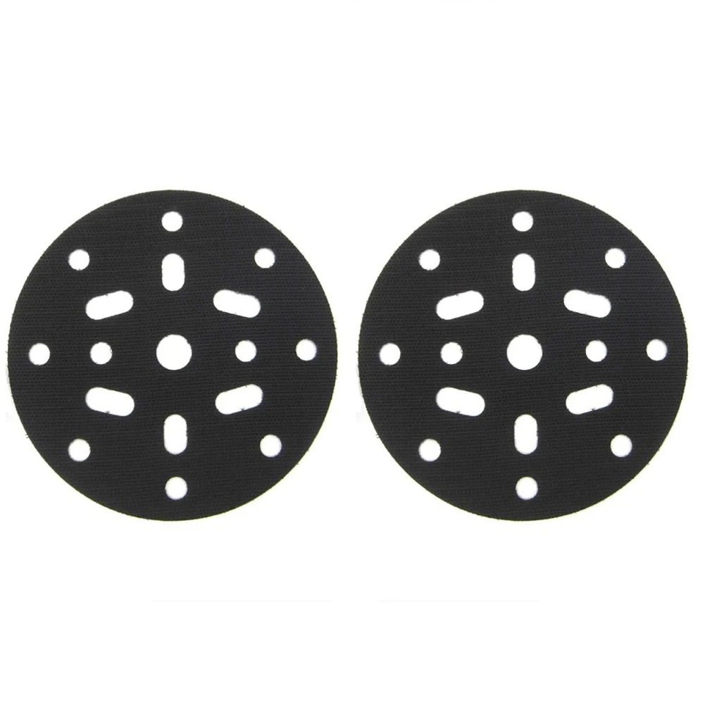 2pcs 6 Inch 150mm Interface Pad Protection Disc 17-Holes Soft Sponge Interface Pad For Sander Backing Pads Buffer Power Tools shdiatool 2pcs diamond chamfer finger bits 58 m14 m10 thread 20 35 50 75mm enlarge shape round bevel existing holes tools tiles