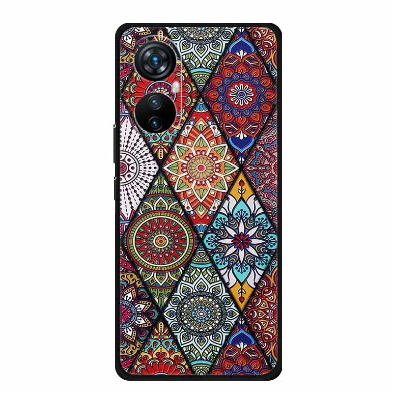 Elegant 3D Relief Emboss Black Silicone Soft Back Case