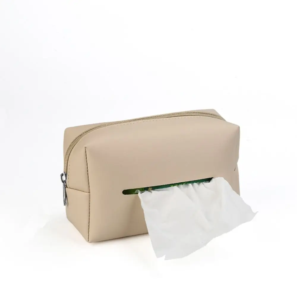 thumbnail image 1 of Nueva caja de pañuelos de cuero para automóvil, gran visera multifuncional, soporte para caja de pañuelos, organizador de pañuelos para automóvil, 1 of 5