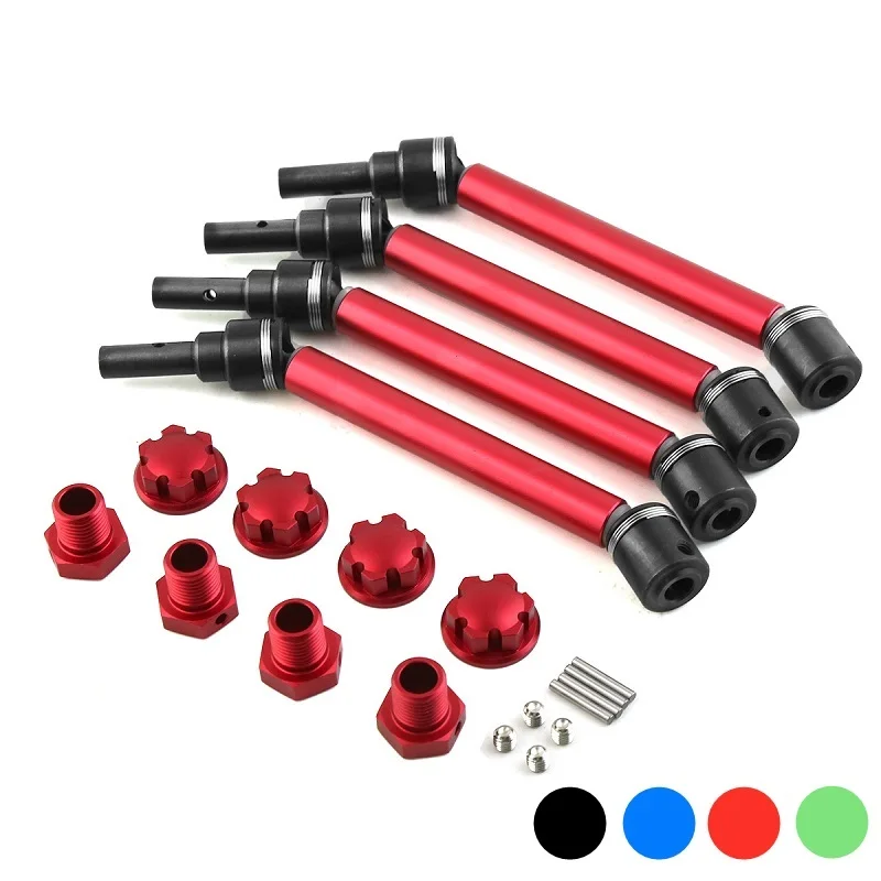 Albero Di Trasmissione Esteso 4 Pezzi Cvd Albero Di Trasmissione Con Ruota Esagonale 8996X Per 1/10 Traxxas Maxx 2.0 V2 89076-4 Widemaxx Rc Parti Di A