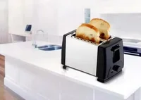 Hot Sale Electric 2 Slice Stainless Steel Pop Up Bread Toaster for Home Use Shut Off Function Bread Baking Machine with 6 Gears 2