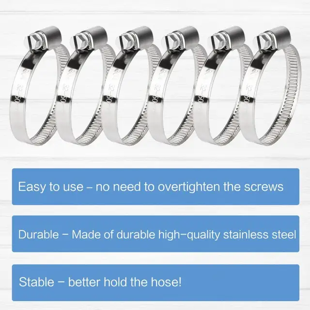 1 Állítsa Be A Medence Tömlőcsatlakozóját, Nagy Teljesítményű Szivárgásmentes Csőcsatlakozó Rozsda-Rezisztens Gyors Kapcsolat Tömlőbilincsekkel Pangea Tech Számára - Image 4