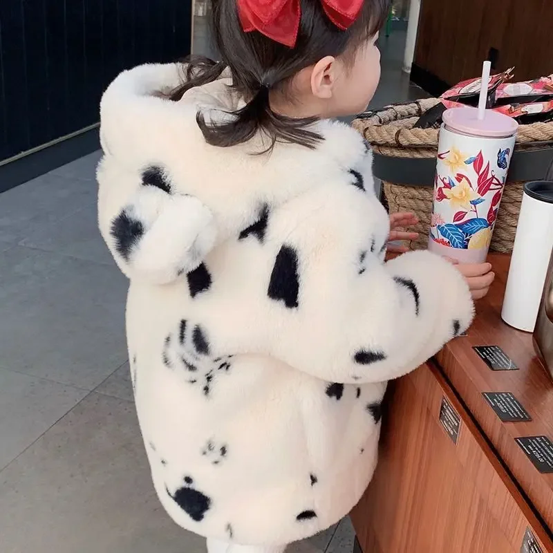 Girls Winter Coat Jackets Solid Pattern Coat Girl Thick Warm Kids Teenage Kids Clothes 1-8 Years