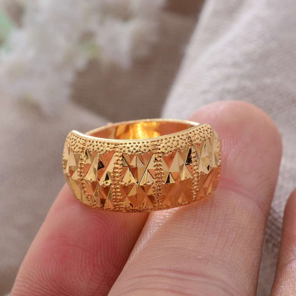 Anillo de Color dorado con adornos africanos para mujer, anillo de mano árabe de Oriente Medio, anillos de flores africanas, boda y cumpleaños| | - AliExpress