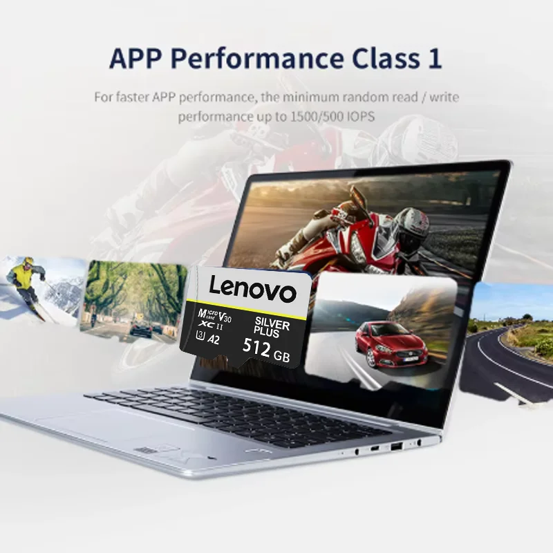 레노버 고속 512GB 마이크로 SD 카드 128GB 메모리 카드 256GB TF 카드 64GB A2 U3 V30 SDXC 모니터 드론용 4K 비디오 지원