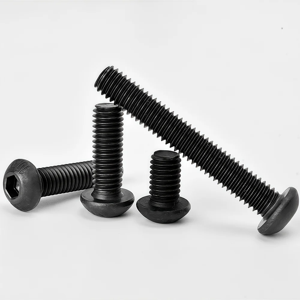 Hexagon Socket Head Screw 10-200pcs ISO7380 M2-M8 Black Grade 10.9 Steel Button Head Allen Bolt