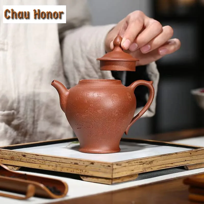 300ml Authentic Yixing Teapot Purple Clay Pot Famous Beauties Handmade Beauty Pot Raw Ore Mud Kettle Customized Chinese Tea Set