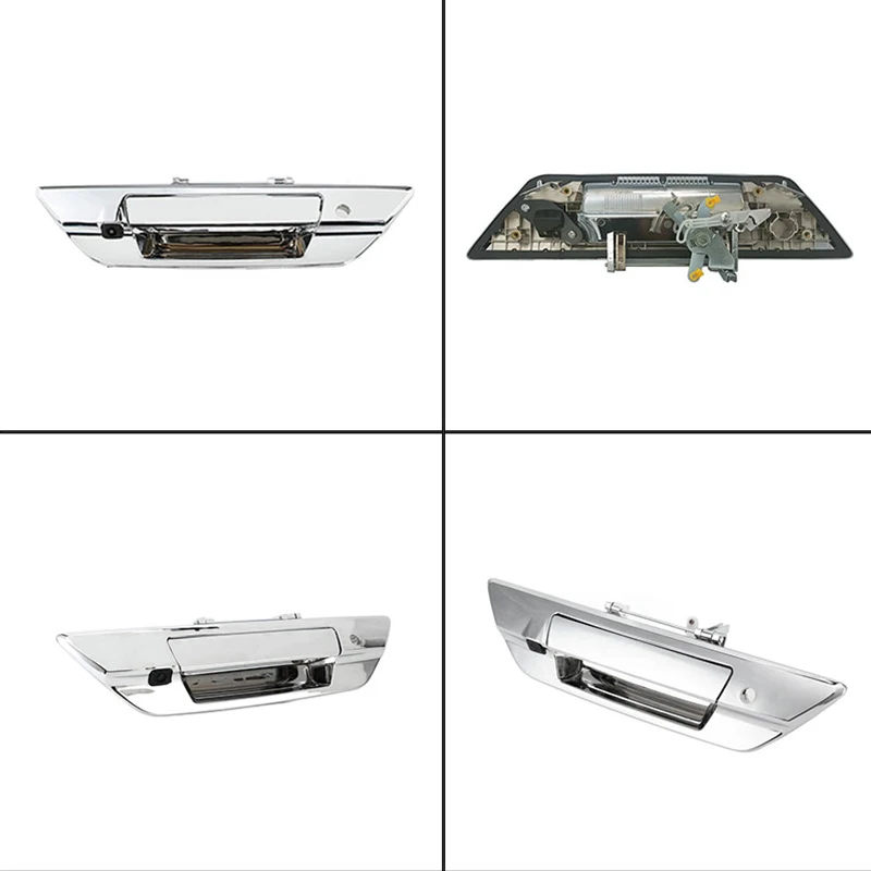 CVBS NTSC 픽업 뒷문 핸들 Toyota Hilux Revo 2015-2021 69090-0K350 용 열쇠 구멍이있는 후면보기 역방향 카메라 690900 K350