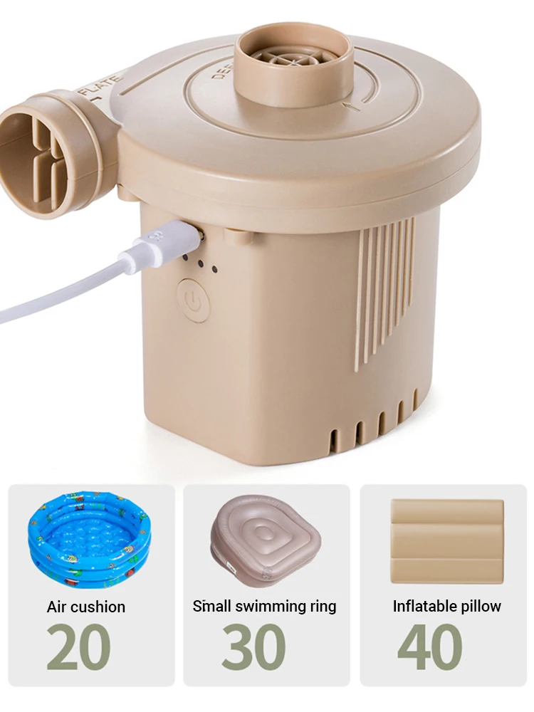 2000mAh Portable Air Pump USB Rechargeable Wireless Electric Pump To Inflate Deflate for Pool Floats Air Bed Vacuum Storage Bags