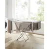 Clothes Drying Rack, Metal Laundry Drying Rack, Foldable, Space-Saving, Free-Standing Airer, with Gullwings, Indoor Outdoor Use 2