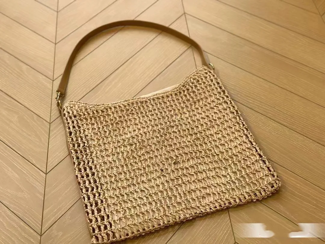 YS 2024 New Portable Large CapaCity Three-dimensional Flower Shaped ToTe Grass Woven Single Shoulder Women's Bag,