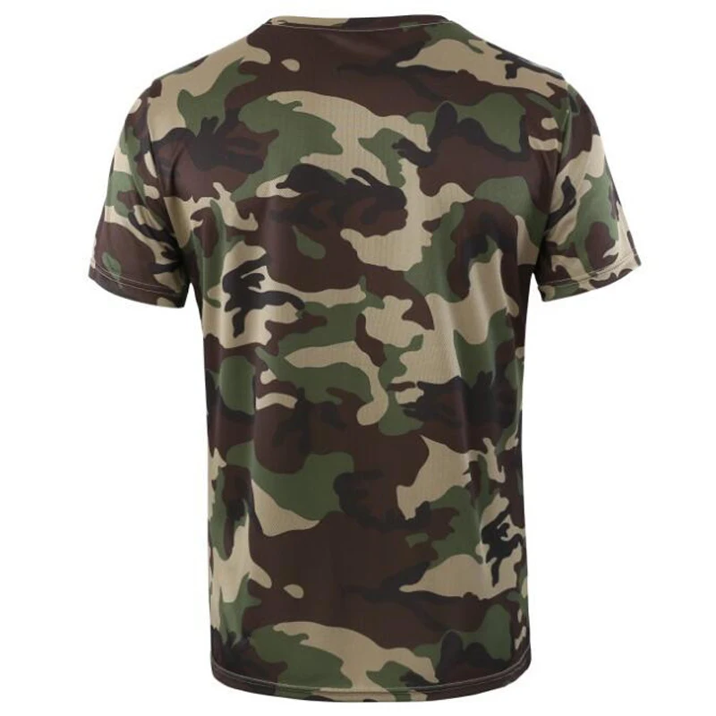 Quick Dry T Shirt Men Outdoor Camouflage Long-sleeved Round Neck Military Tactical T Shirts Hiking Hunting Shirt Tops Camiseta