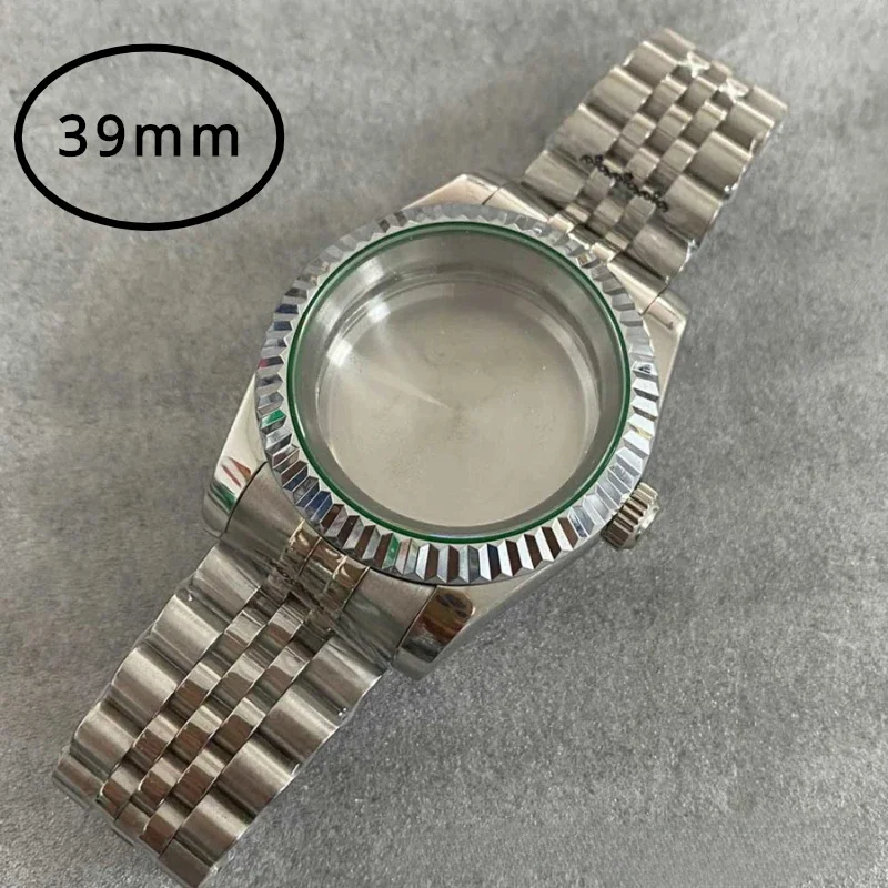 watch-case-39mm-for-oyster-style-constant-motion-case-stainless-steel-strap-sapphire-glass-suitable-for-nh35-36-movement