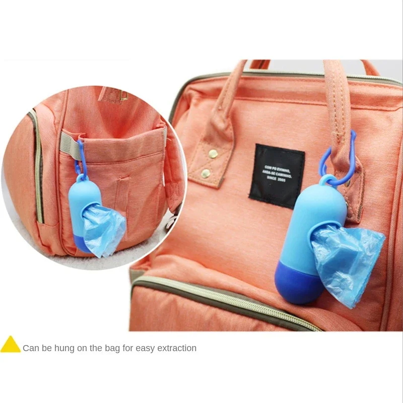 New Design Plastic Small Portable Baby Diapers Bag Portable Hanging Rubbish Bags Garbage Bag Removable Box Outdoor Nappy Bag 4