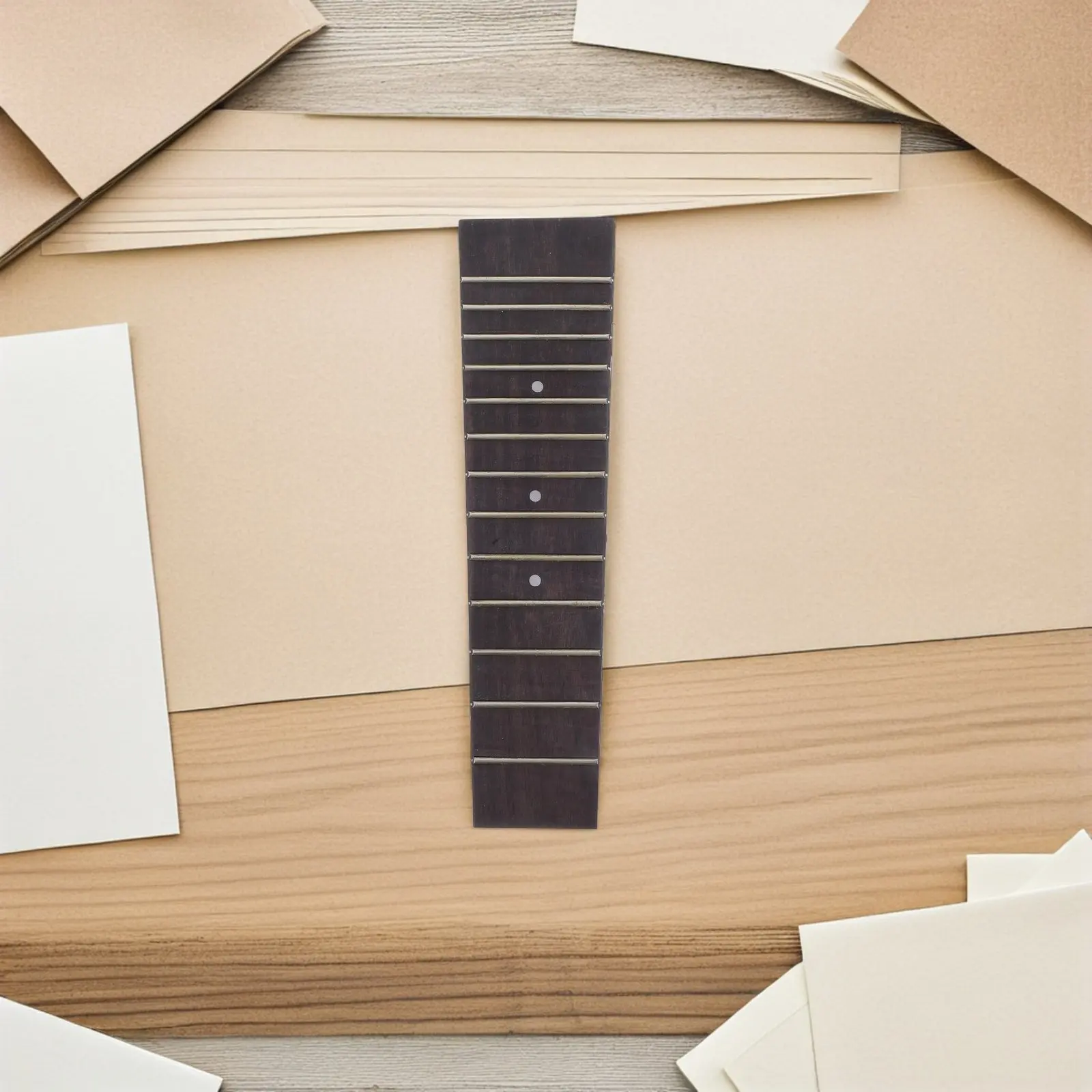 내추럴 다크 로즈우드 우쿨렐레 프렛보드 핑거보드 (17인치, 21인치 소프라노 콘서트 우쿨렐레 하와이 기타 13프렛용)