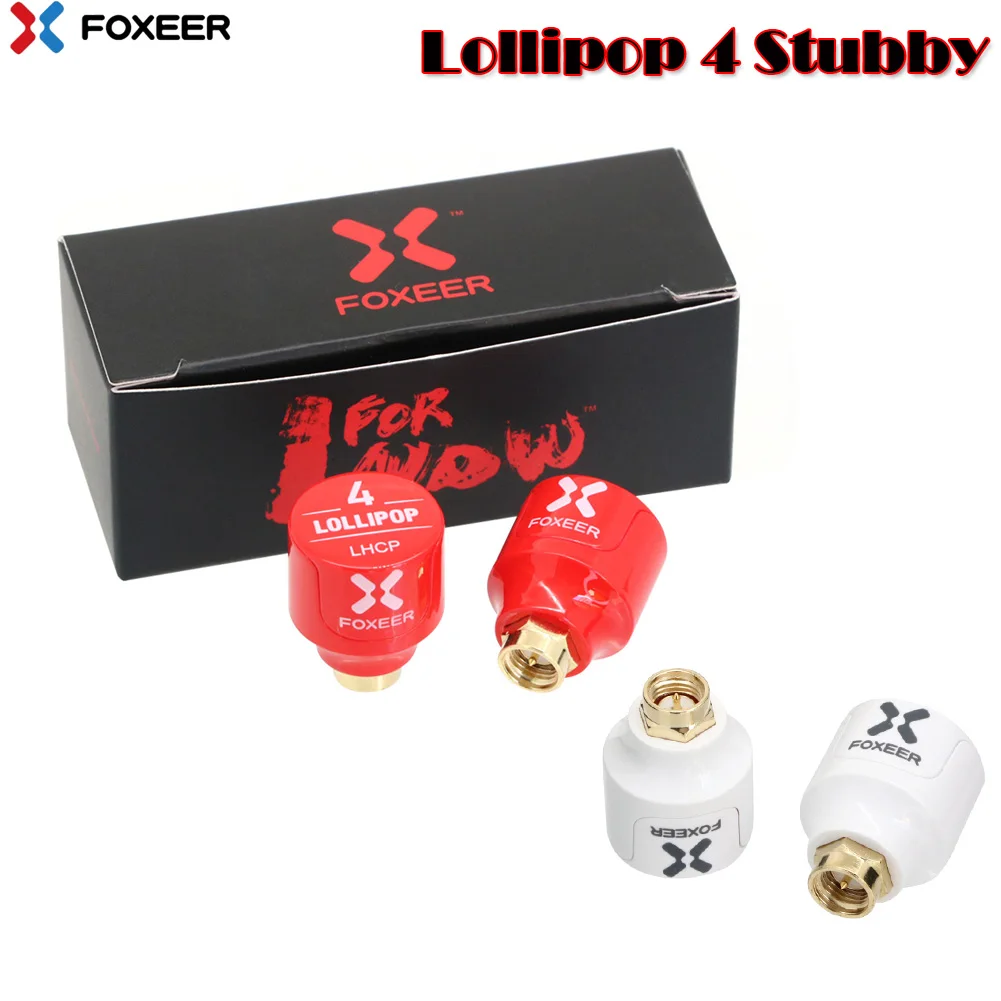 2 шт. Foxeer Lollipop 4 V4 Stubby FPV антенна 2,6DBi 5,8G LHCP RHCP SMA RP-SMA микрогрибная антенна приемника для FPV RC Drone
