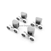 8 * ห้องอาบน้ํา Cabins Pulley & ห้องอาบน้ํา Roller/นักวิ่ง/ล้อ/รอกเส้นผ่านศูนย์กลาง 4 Double Top + 4 Singel ด้านล่าง 4